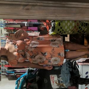 Davi & Dani Pink Floral Print Dress